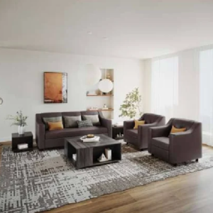 Godrej Interio – Monarch 3 Seater Sofa Leatherette, Burgundy
