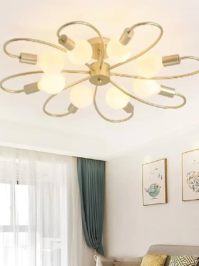 Avior Low Height Ceiling Chandelier Light for Living Room, Jhumar for Bedroom, Jhoomar for Drawing Room, Restaurant Lamps and Hotels - Image 2