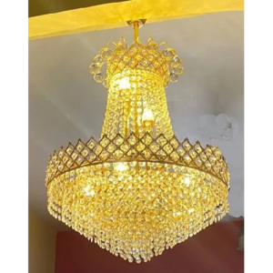 SHRI MAHAL ANTIQUES Crystal Chandelier for Living Room Bedroom Office Jhoomar Glass Crystal Big Size Jhumar Modern Ceiling Light