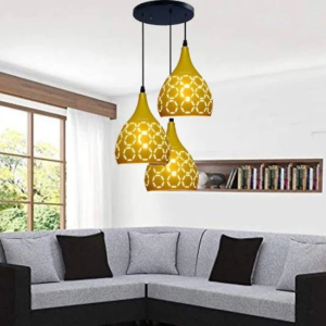 Brightlyt Aluminum Lemon Shade Jhumar For Bedroom