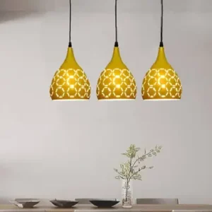 Brightlyt Aluminum Lemon Shade Jhumar For Bedroom