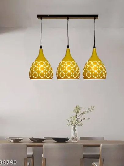 Brightlyt Aluminum Lemon Shade Jhumar For Bedroom - Image 2