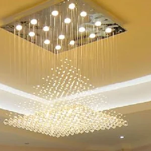 RSKVA Pyramid Raindrop Crystal Chandelier