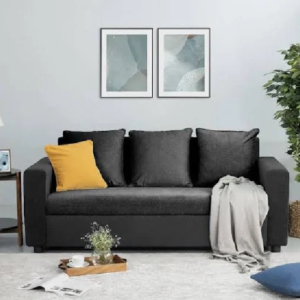 FURNY Livino 3 Seater Fabric Sofa Set