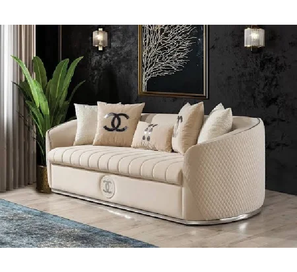 Channel Luxury Curved Arm Sofa Set