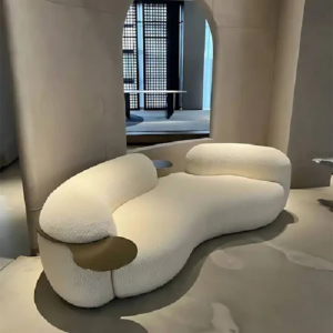 3 Seater Modern Flow Upholstered Curved Sofa