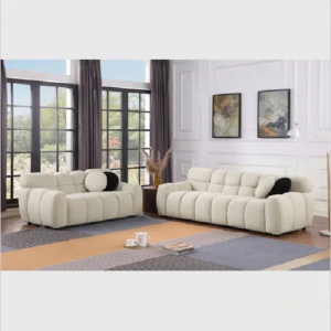 Bouclen Fabric Triple And Double Luxury Sofa Set