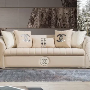 Channel Luxury Curved Arm Sofa Set