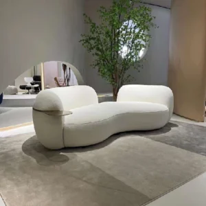 3 Seater Modern Flow Upholstered Curved Sofa